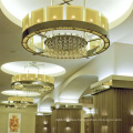 modern creative large crystal lamp luxury iron golden color ceiling crystal chandelier for Function Room